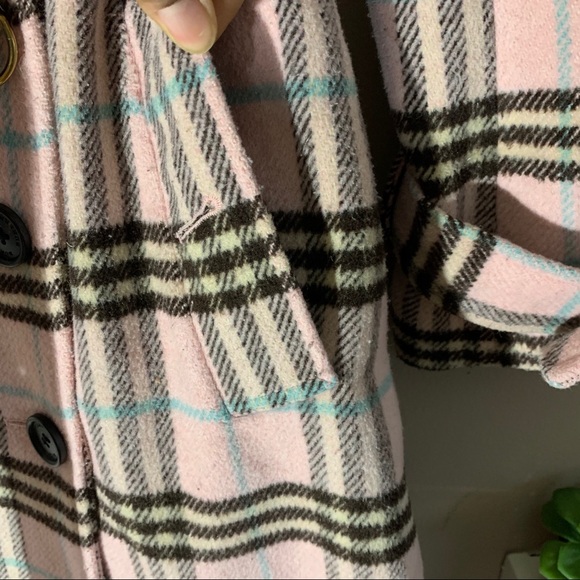 SOLD Burberry Wool Coat Pink Plaid Nova Check - Picture 14 of 14